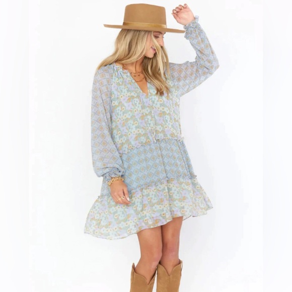 Show Me Your Mumu | Birdie Mini Dress in Primrose Floral Print - Picture 1 of 13